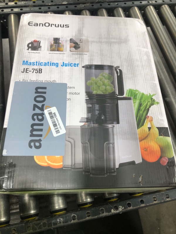 Photo 1 of Cold Press Juicer, 5.8" Wide Feed Chute Juice Extractor Machine with 400W, High Juice Yield, Slow Masticating Juicer for Whole Vegetables & Fruits, Metallic Silver