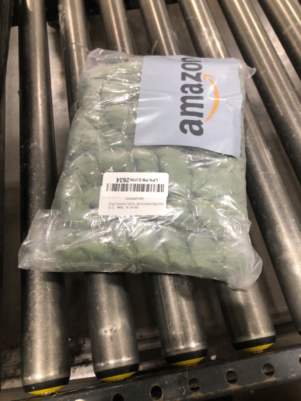 Photo 1 of 10 Pack Sage Green Cheesecloth Table Runner 10FT Boho Gauze Fabric Table Runner Vintage Rustic Sheer Runners for Wedding Party Bridal Baby Shower Long Table Decorations