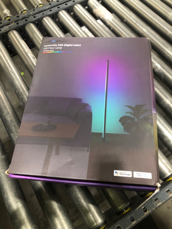 Photo 1 of Lanmonlily 2-Pack Corner Floor Lamp with Alexa, Smart Modern Floor Lamp with Music Sync 16 Million Colors & 68+ Scene with APP and Remote Control, for Bedroom Living Room