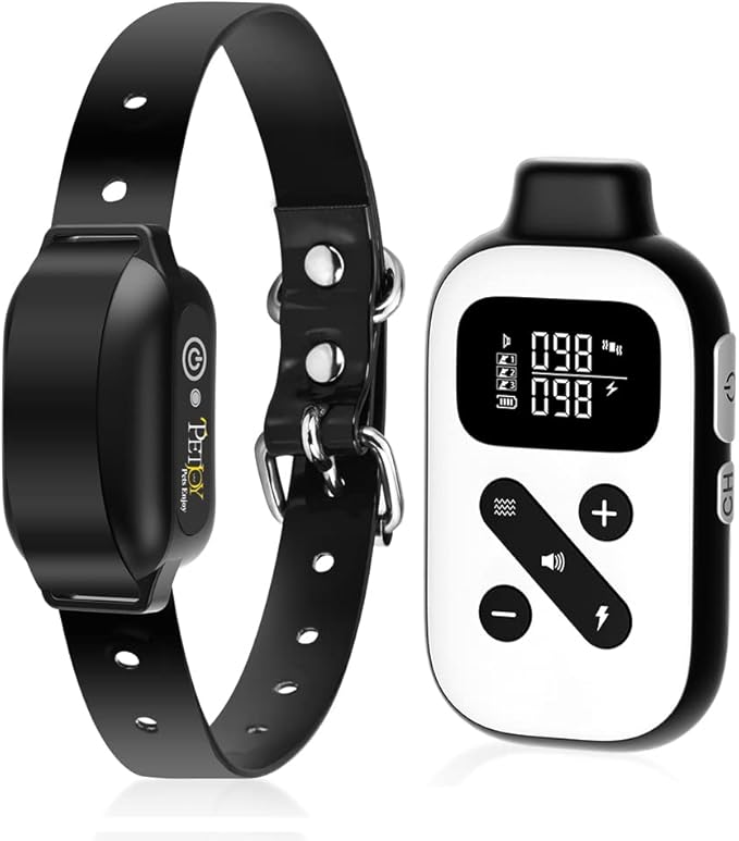 Photo 1 of PetJoy Shock Collar for Large Dogs, Bark Collar with Remote and Automatic Mode, Dog Training Collar with Beep, Vibration and Shock, Waterproof Electric Dog Collars