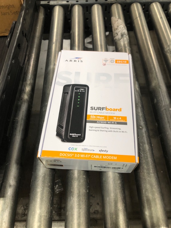Photo 1 of ARRIS (SBG10) - Cable Modem Router Combo - DOCSIS 3.0 16 x 4 Gigabit & AC1600 WiFi, For Comcast Xfinity, Cox, check with ISP for compatibility [Not for Spectrum] 400 Mbps Max Internet Speeds