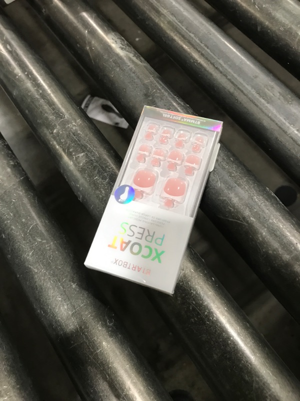 Photo 1 of BTArtbox Press On Toenails - Lamp-Curable Real Square Toe Nail Press Ons with Glue for Women, Semi-Transparent French Tip Fake Toe Nail Tips in 15 Sizes - 30 Toenails Kit, Ma'am