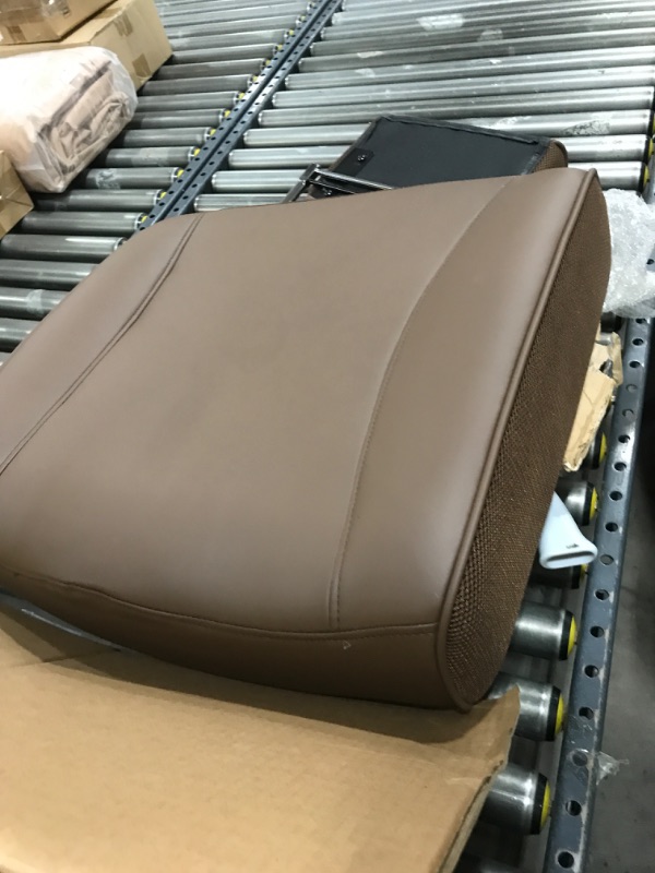 Photo 1 of Big and Tall Ergonomic Office Chair 450LBS with Foot Rest, High Back PU Leather Executive Chair with Adjustable Padded Armrests, Lumbar Support for Home or Work, Heavy Duty Computer Chair, Brown