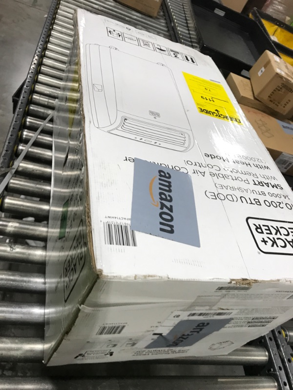 Photo 1 of BLACK+DECKER Smart Portable Air Conditioner with Heat, 14,000 BTU (10,200 BTU SACC) Cooling, 12,000 BTU Heating for Rooms up to 700 Sq. Ft., Follow Me Remote, BPACT14HWT, White