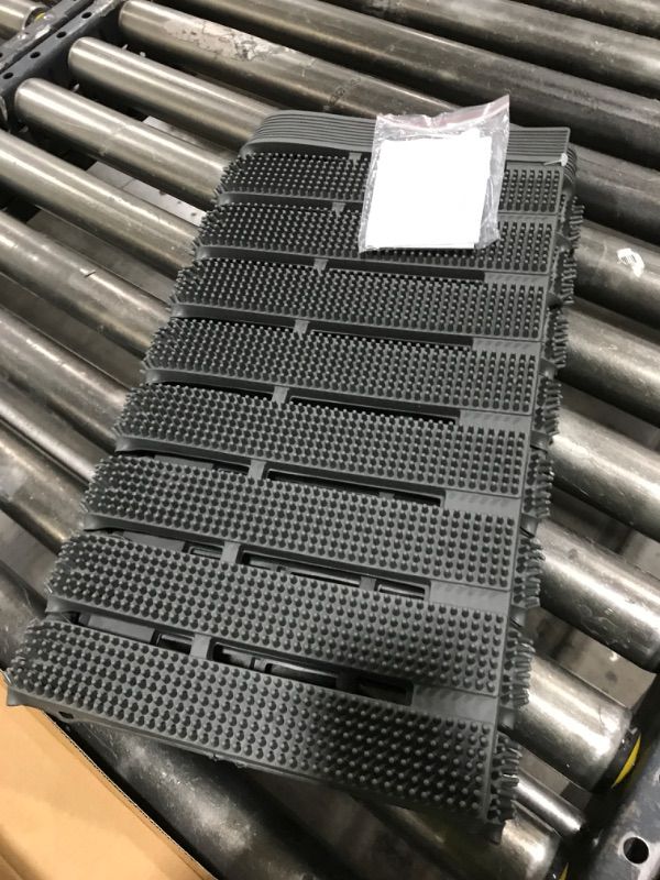 Photo 1 of MATALL Heavy Duty Outdoor Mat - 18 x 30 Inches Non-Slip Drainage Doormat for All Weather Garage Pool Home Entry Indoor Mud Mat (Gray)