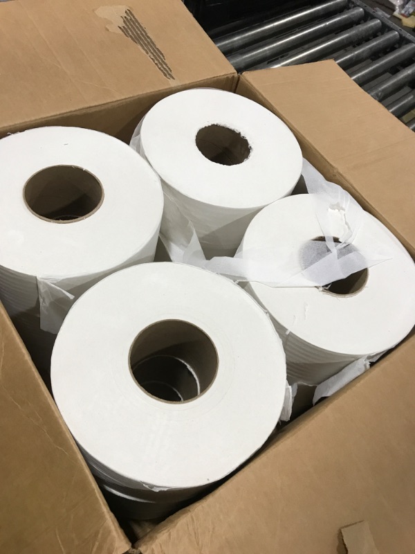 Photo 1 of Scott Professional 100% Recycled Fiber High-Capacity Jumbo Roll Bulk Toilet Paper (67805), 2-Ply, White, Non-Perforated (12 Rolls at 1,000' Each, 12,000'/Case)