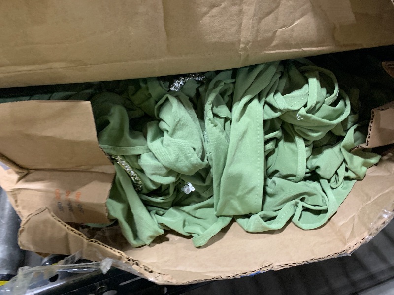 Photo 1 of Colingmill 150 Pcs Spandex Chair Sashes Bows Stretch Chair Cover Band with Heart Shaped Buckle Universal Elastic Ties for Wedding Banquet Event Party Decoration(Grass Green)