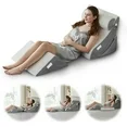 Photo 1 of 4pcs Orthopedic Bed Wedge Pillow Set Post Surgery Relaxing Back Adjustable Head Support Cushion Triangle Memory Foam Pillow for Acid Reflux Sleeping Reading Leg Elevation Snoring
