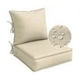 Photo 1 of Pakunoda Outdoor Deep Seat Cushion Set for Patio Furniture, Waterproof & Fade Resistant, 24" L X 24" W X 5" H, Cream