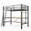 Photo 1 of Ecooso - Twin Metal Loft Bed with L-Shaped Desk, Charging Station Loft Bed Frame Twin Size, Safety Guard & Ladder - Antique Black