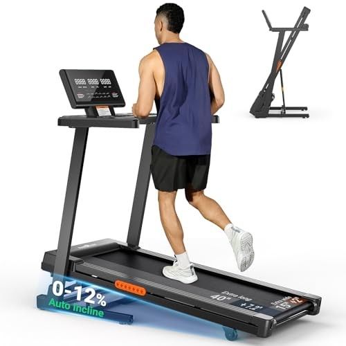 Photo 1 of THERUN Treadmill with Incline, 3.0 HP Foldable Treadmills for Home, Brushless Motorized Incline, Treadmill for Home with 0%-12% Auto Incline, 300 LBS
