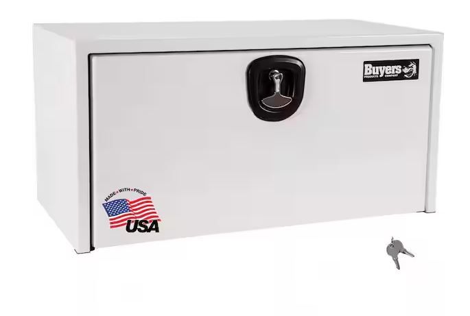 Photo 1 of 24 in. x 24 in. x 24 in. White Steel Underbody Truck Tool Box
