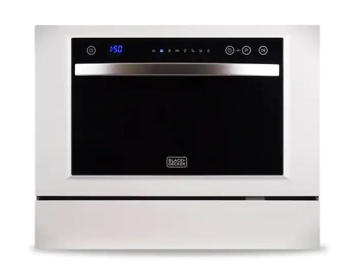 Photo 1 of 21.5" W, 6-Place Setting, Countertop Dishwasher, White
