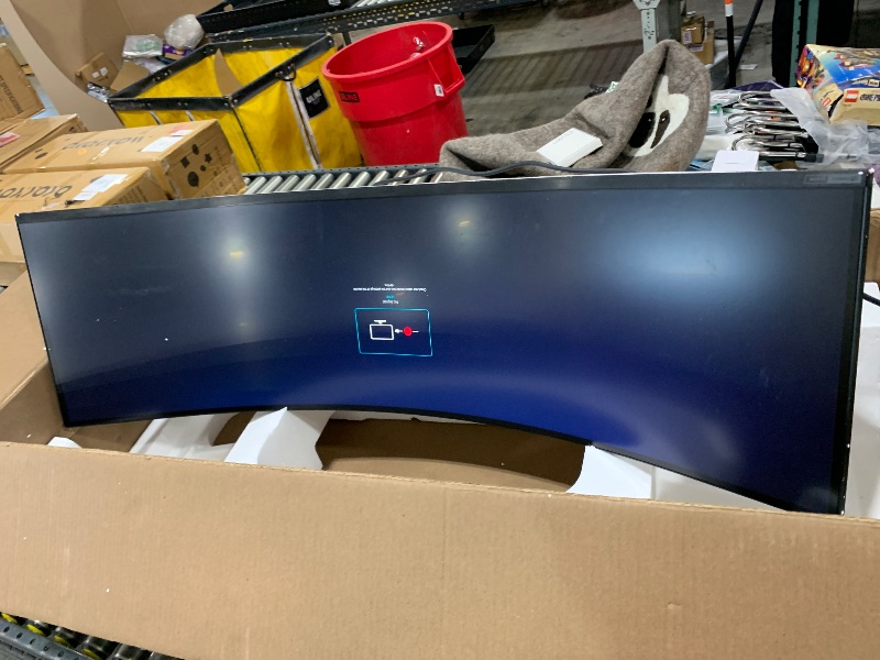 Photo 1 of SAMSUNG 49” Odyssey G9 Gaming Monitor, 1000R Curved Screen, QLED, Dual QHD Display, 240Hz, NVIDIA G-SYNC and FreeSync Premium Pro, LC49G95TSSNXZA, Black