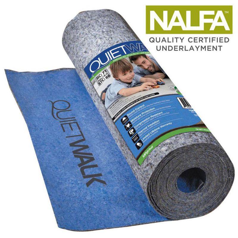 Photo 1 of QuietWalk 360 Sq Ft Acoustical Underlayment with Built-in Vapor Barrier for Laminate Flooring