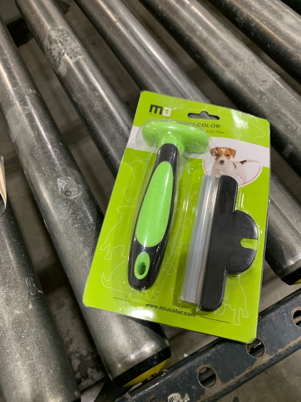 Photo 1 of MIU COLOR Pet Grooming Brush, Deshedding Tool for Dogs & Cats, Effectively Reduces Shedding by up to 95% for Short Medium and Long Pet Hair?Apple Green