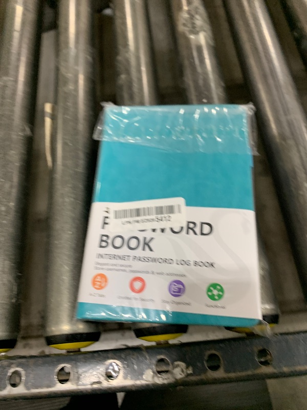 Photo 1 of Elegant Password Book with Alphabetical Tabs - Hardcover Password Book for Internet Website Address Login - 5.2" x 7.6" Password Keeper and Organizer w/Notes Section & Back Pocket (Turquoise)