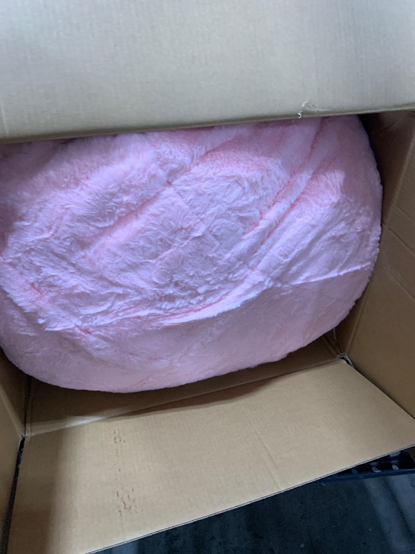 Photo 1 of MAXYOYO Bean Bag Chair Bed for Kids, Convertible Bean Bag Folds from Lazy Chair to Floor Mattress Bed, Stuffed Floor Sofa Couch Sofa Bed for Boys and Girls, High-Density Foam Filling, Pink