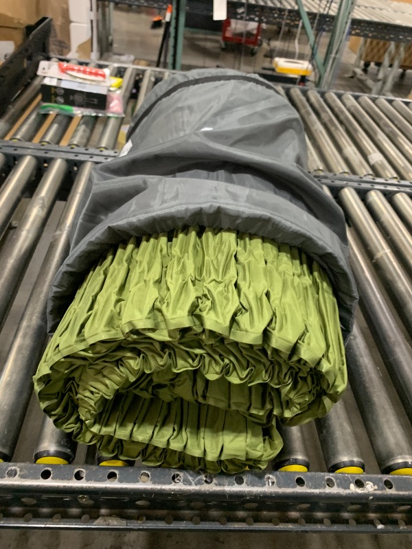 Photo 1 of AKUDY Self Inflating Sleeping Pad with Electric Pump, 4" Ultra-Thick Memory Foam Camping Pad with Pillow, 9.5 R-Value Insulated Camping Mattress, Army Yellow