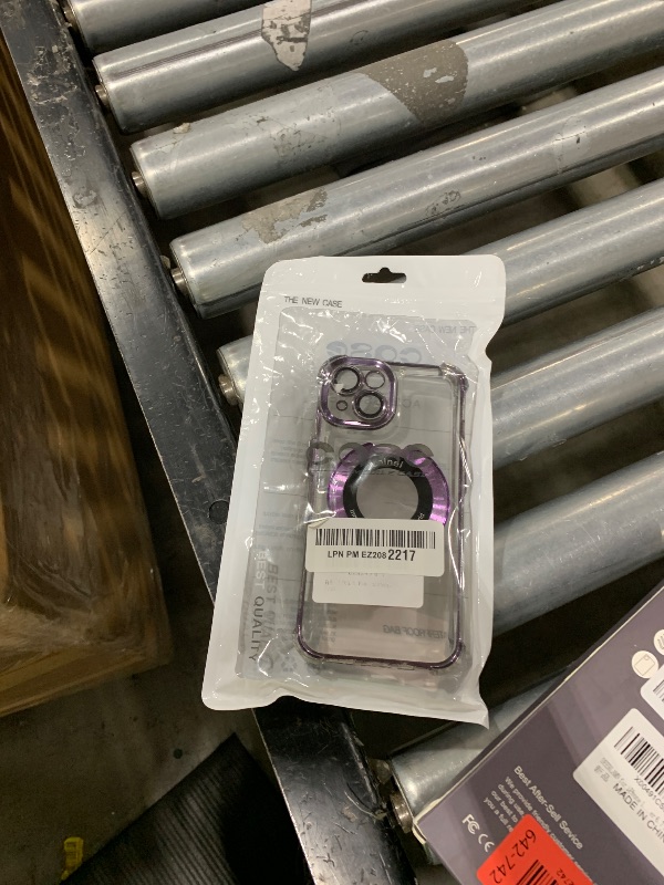 Photo 1 of IAIYOXI for iPhone 14 Case with Strong Magnetic Ring Stand, Military-Grade Shockproof, 4 Airbag Corners Protective, Fit for MagSafe, Kickstand Phone Case for iPhone 14 - Purple