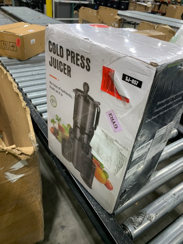 Photo 1 of Juicer Machines with 5.8" Extra Large Feed Chute, Cold Press Juicer For Whole Vegetables and Fruits, 350W Professional Slow Masticating juicer Easy to Clean for Batch Juicing (Titanium Gray)