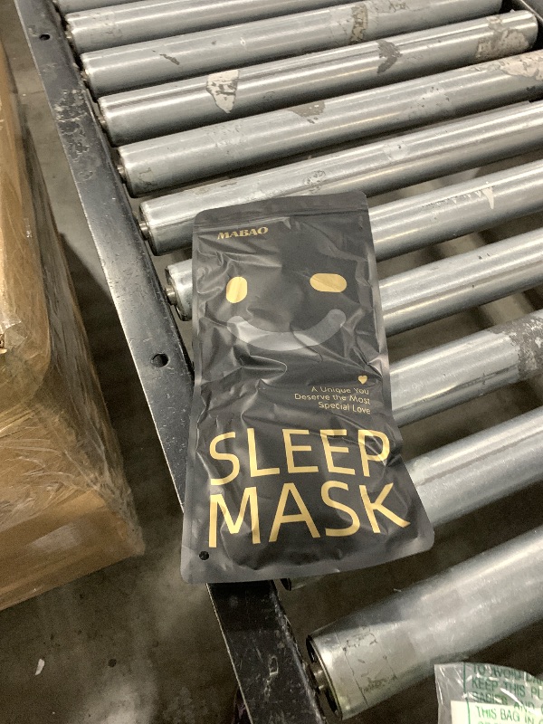 Photo 1 of MABAO Sleep Mask for Side Sleeper, Eye Mask for Sleeping Women Men, 3D Contoured Cup No Eye Pressure 100% Light Blocking Sleeping Mask with Adjustable Strap Night Blindfold Flight, Travel, Nap, Black