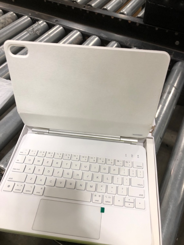 Photo 1 of GreenLaw for iPad 11th(A16,2025)/10th(2022) Generation Case with Keyboard, Magic-Style Keyboard Stand, 7 Color Backlit, Stain-Resistant Surface, Multi-Touch Trackpad, White