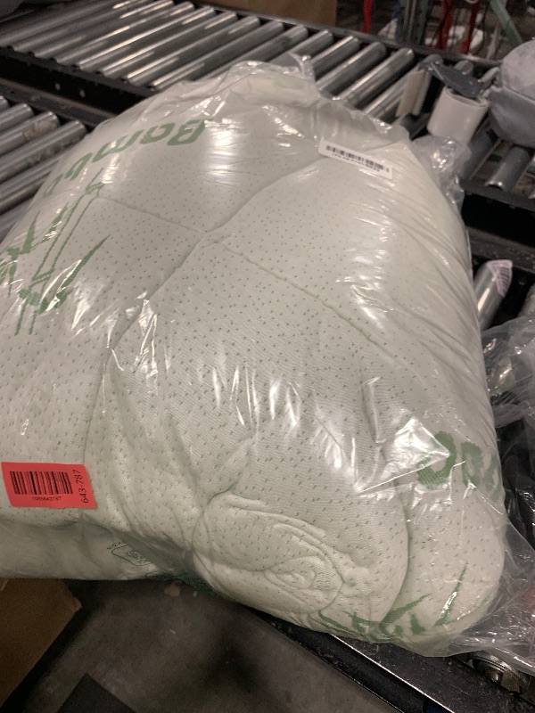 Photo 1 of Ultra Soft Full Size Mattress Topper - Viscose Made from Bamboo Pillow Top Mattress Pad for Back Pain Relief - Naturally Cooling for Hot Sleepers, Green