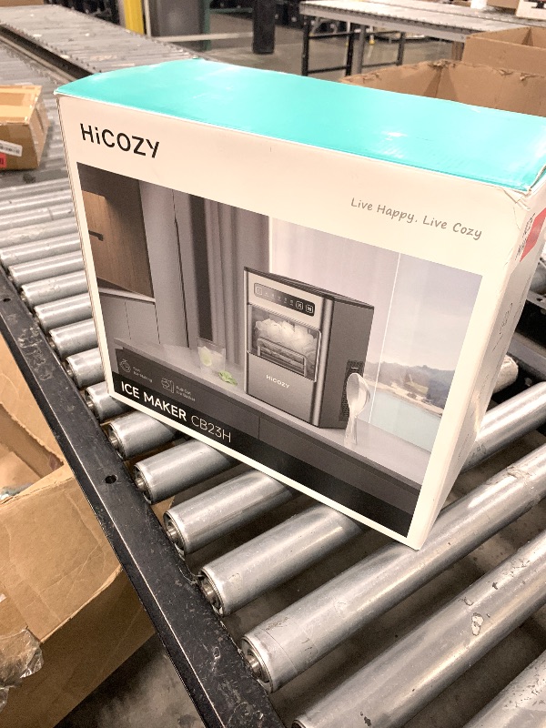 Photo 1 of HiCOZY Ice Maker Countertop,Ice in 6 Mins, 24 lbs/Day, Portable & Compact Gift with Self-Cleaning,for Apartment/Under Cabinet/Kitchen/Office/Camping/RV/Home Bar ?Light Black?