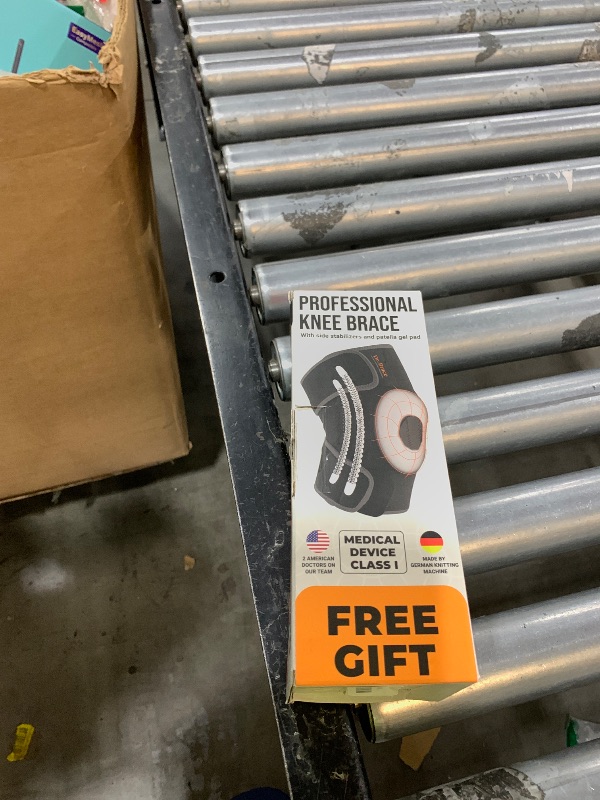 Photo 1 of DR. BRACE ELITE Knee Brace with Side Stabilizers & Patella Gel Pads for Maximum Knee Pain Support and fast recovery for men and women-Please Check How To Size Video (Mercury, Large)