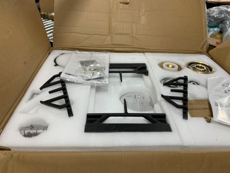 Photo 1 of FOTILE GLS30501 30” Stainless Steel 5-Burner Gas Cooktop, Tri-Ring 22,000 BTUs Center Burner with Flame Failure Protection Removable Grates and Installation/LP Kit
