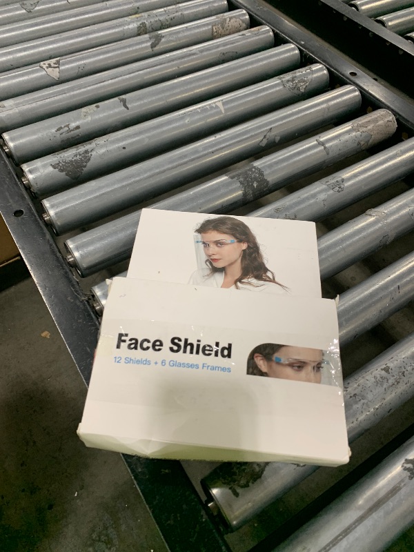 Photo 1 of Face Shields Set with 12 Replaceable Anti Fog Shields and 6 Reusable Colored Glasses for Man and Women to Protect Face and Eyes