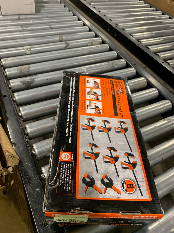Photo 1 of HORUSDY 8-Pack Bar Clamps for Woodworking, 12" and 6" Bar Clamps, Wood Working Clamp Sets, Quick Clamps F Clamp with 150 LBS Load Limit (8-Pack Wood Clamps)