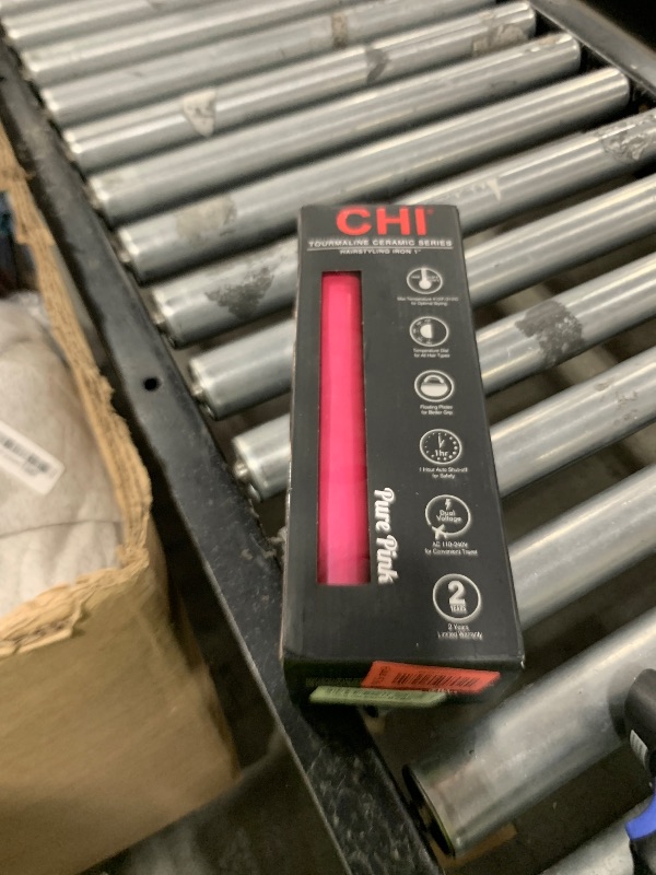 Photo 1 of CHI Tourmaline Ceramic Series Flat Iron, Hair Straightener For Silky Smooth Hair, Ideal For Straightening Or Curling Hair, 1" Iron, Pure Pink