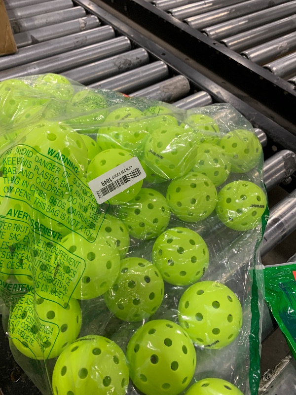 Photo 1 of Navona 48 Pack Premium 40-Holes Outdoor Pickleball Balls, Meet USAPA Official Requirement, Perfectly Balanced, High Bounce True Flight, Durable Outdoor Pickleball Set