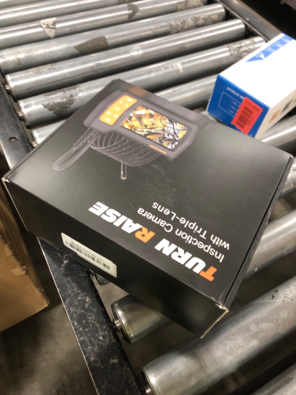 Photo 1 of Triple Lens Sewer Inspection Camera, 50FT Semi-Rigid Cable, 5" IPS Screen Industrial Borescope, IP67 Pipe Snake Camera, 32G Storage Card, Carrying Case