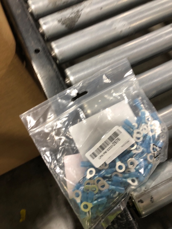 Photo 1 of AIRIC 16-14 AWG - 1/4" Heat Shrink Ring Terminals, Copper Terminal Connector Ends, Battery Cable End Lugs, Blue Insulated Electrical Crimp Wiring Connectors, Wire Lug for 16, 14 Gauge Wires, 100 PCS