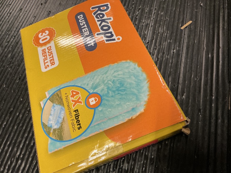 Photo 1 of 30 Count Duster Refill for Swiffer Duster with 1 Handle, One-Sided Disposable Dusters Refills with 4X Microfibers, Unscented Dusters for Cleaning Home, Furniture, Blinds & Vent