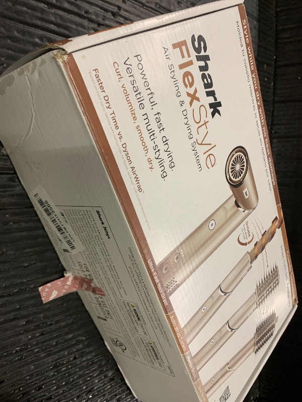 Photo 1 of Shark FlexStyle Air Styling & Drying System, Powerful Hair Dryer Brush & Multi-Styler with Auto-Wrap Curlers, Paddle Brush, Oval Brush, Concentrator Attachment, Stone, HD430