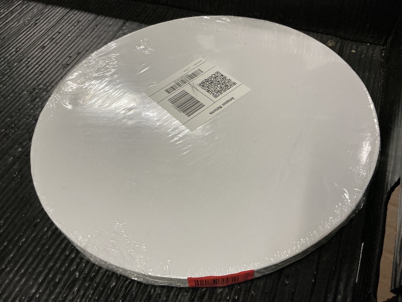 Photo 1 of 16 Inch Cake Boards, 2 pcs Cake Drums 1/2" Thick, White Cakes Corrugated Cardboard Rounds Base for Heavy or Multi Layer Cakes, Dessert, Crafts Display