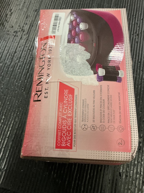 Photo 1 of Remington Ionic Conditioning Hair Setter, 20 Velvet Hair Rollers, 6 Large (1¼”), 10 Medium (1"), 4 Small (¾”), Blowout Style Hair Curlers