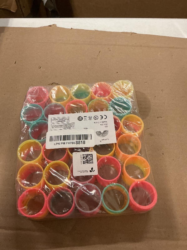 Photo 1 of 30 Pack Spring Rainbow Magic Fidget Stress Coil Mini Springs Bulk Toys for Party Favor Carnival Prize Birthday Goodie Bag Stuffers for Kids Boys Girls…