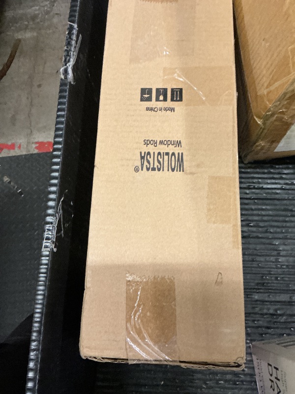 Photo 1 of 2 Pack Wood Curtain Rods for Windows 48 to 84 Inch, Adjustable Decorative 1'' Heavy Duty Metal Curtain Rod with Modern Faux Wood Grain Finials, Rustic Farmhouse Bedroom Boho Drapery Pole