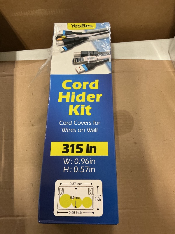 Photo 1 of 315in Cord Hider Kit, Paintable Cable Raceway, Cord Covers for Wires on Wall, Cord Hider for Wall Mount tv, tv Cable Hider Wall kit, Wire Covers for Cords, 20X L15.7in X W0.96in X H0.57in, White