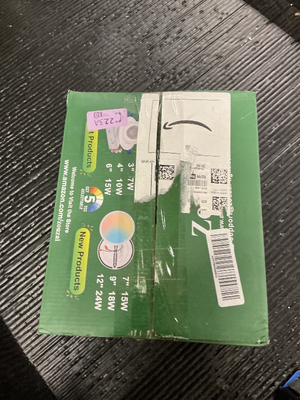 Photo 1 of zouzai 12 Pack 4 Inch 5CCT Ultra-Thin LED Recessed Ceiling Light with Junction Box, 2700K/3000K/3500K/4000K/5000K Selectable, 9W Eqv 80W, Dimmable, led can Lights - ETL and Energy Star Certified
