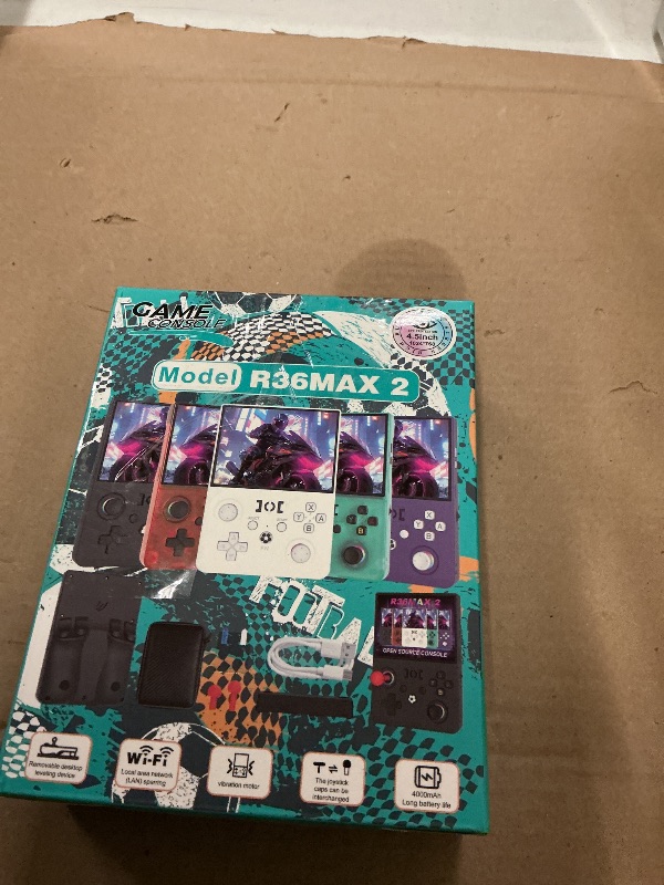 Photo 1 of EraVortx R36MAX2 Retro Gaming Console, 4.5 Inch 4K HD IPS Screen Retro Video Game Console, Handheld Game Console Preloaded 30+ Emulator Games, Linux System, Portable Video Console for Adult