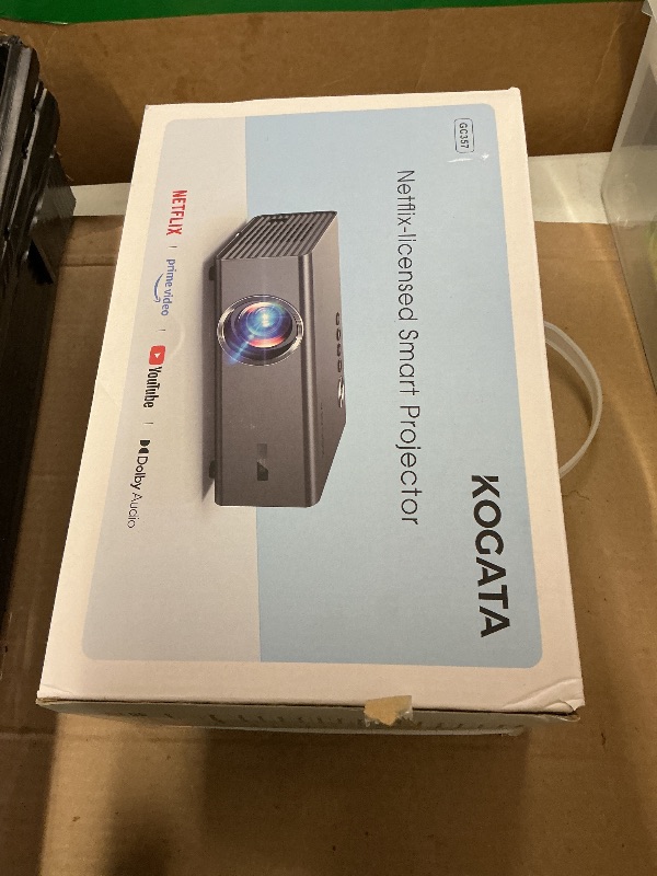 Photo 1 of 4K Projector with Built-in Apps, 1500ANSI Auto Focus&6D Keystone Dolby Audio Kogata Smart Projector with WiFi 6 Bluetooth Outdoor Movie Proyector for Home Theater HDR10+ UPGRADE