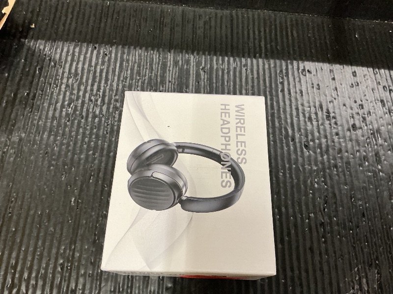 Photo 1 of MMWOWARTS Bluetooth Headphones with Active Noise Cancelling (ANC), Wireless Over Ear Bluetooth Headsets with 35H Playtime, HiFi Stereo Foldable Headphones with Foam Ear Cups for Sports, Travel, Black