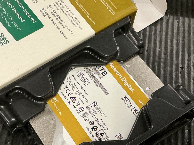 Photo 1 of Western Digital 18TB WD Gold Enterprise Class Internal Hard Drive - 7200 RPM Class, SATA 6 Gb/s, 512 MB Cache, 3.5" - WD181KRYZ