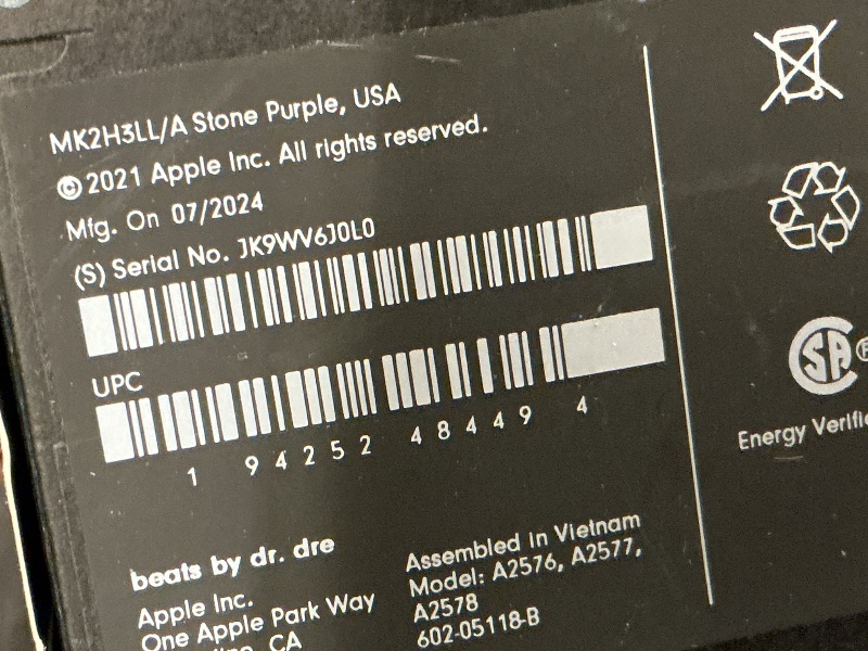 Photo 1 of Beats Fit Pro (1st Gen) - True Wireless Noise Cancelling Earbuds - Active Noise Cancelling - Sweat Resistant Earphones, Compatible with Apple & Android, Class 1 Bluetooth® - Stone Purple